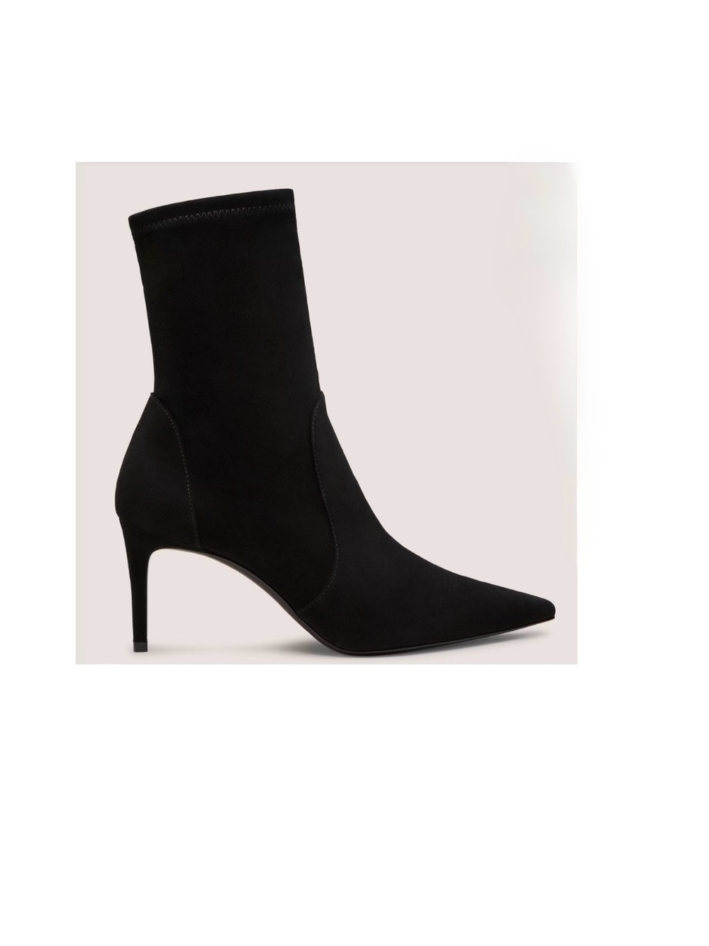 Stuart Weitzman 75mm Stretch black suede Bootie 11.5 women NEW no box